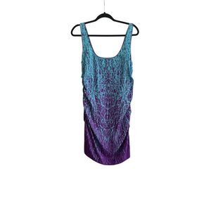 NWT Nicole Miller Blue PurpleStudio Cocktail Dress Size 12
